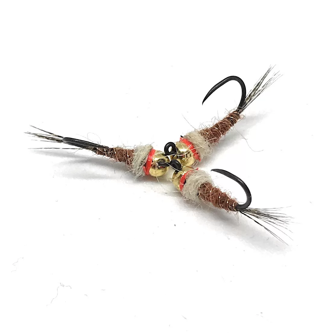 White & Brown Jig   Nymph <p> 3 artificiali. – featured