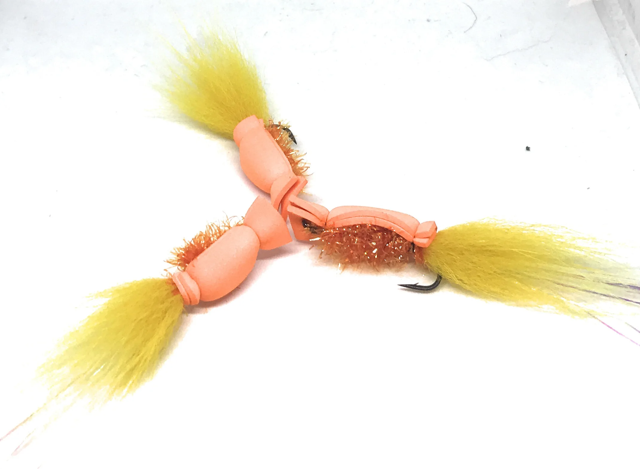 Gurgler Fox Orange & Yellow Saltwater Fly <p> 1 artificiali. – featured