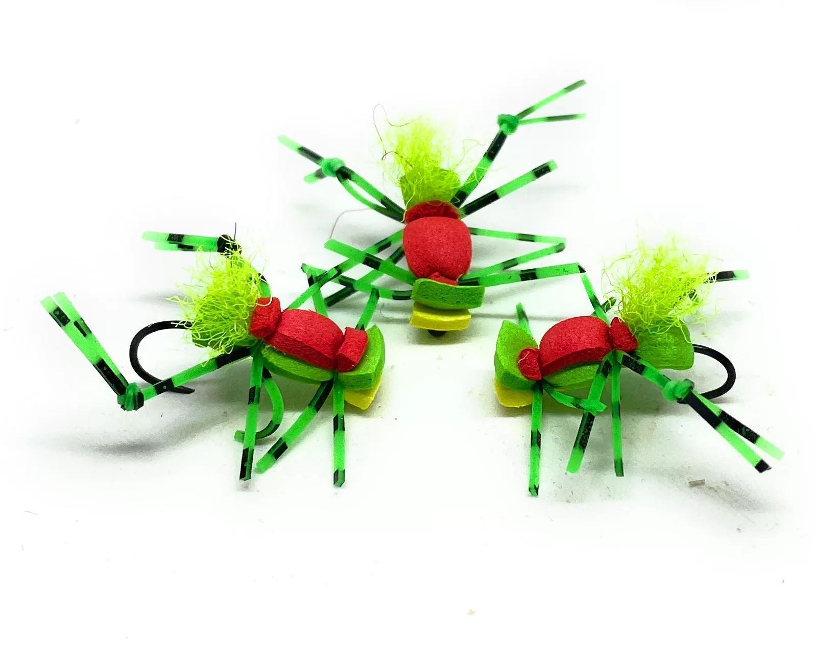 Fat Albert Green & Red Dry Fly <p> 3 artificiali. – featured