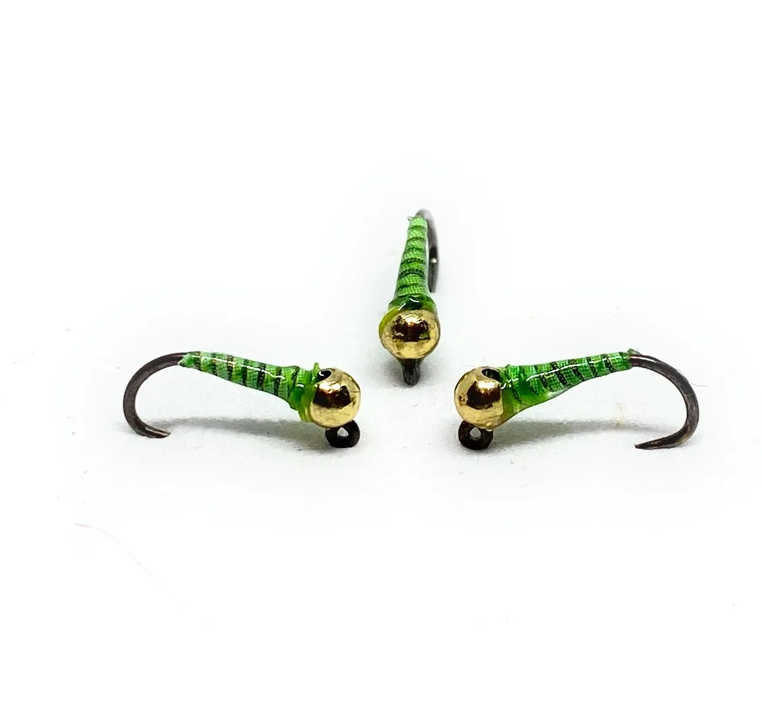 Perdigones Green Insect Jig   Nymph <p> 3 artificiali. – featured