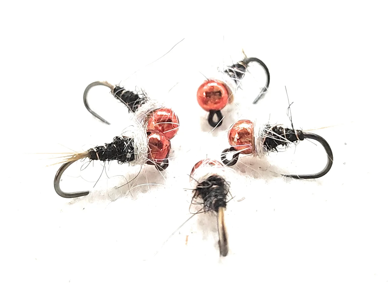 Black & White Orange Head Jig Nymph <p> 3 artificiali. – featured