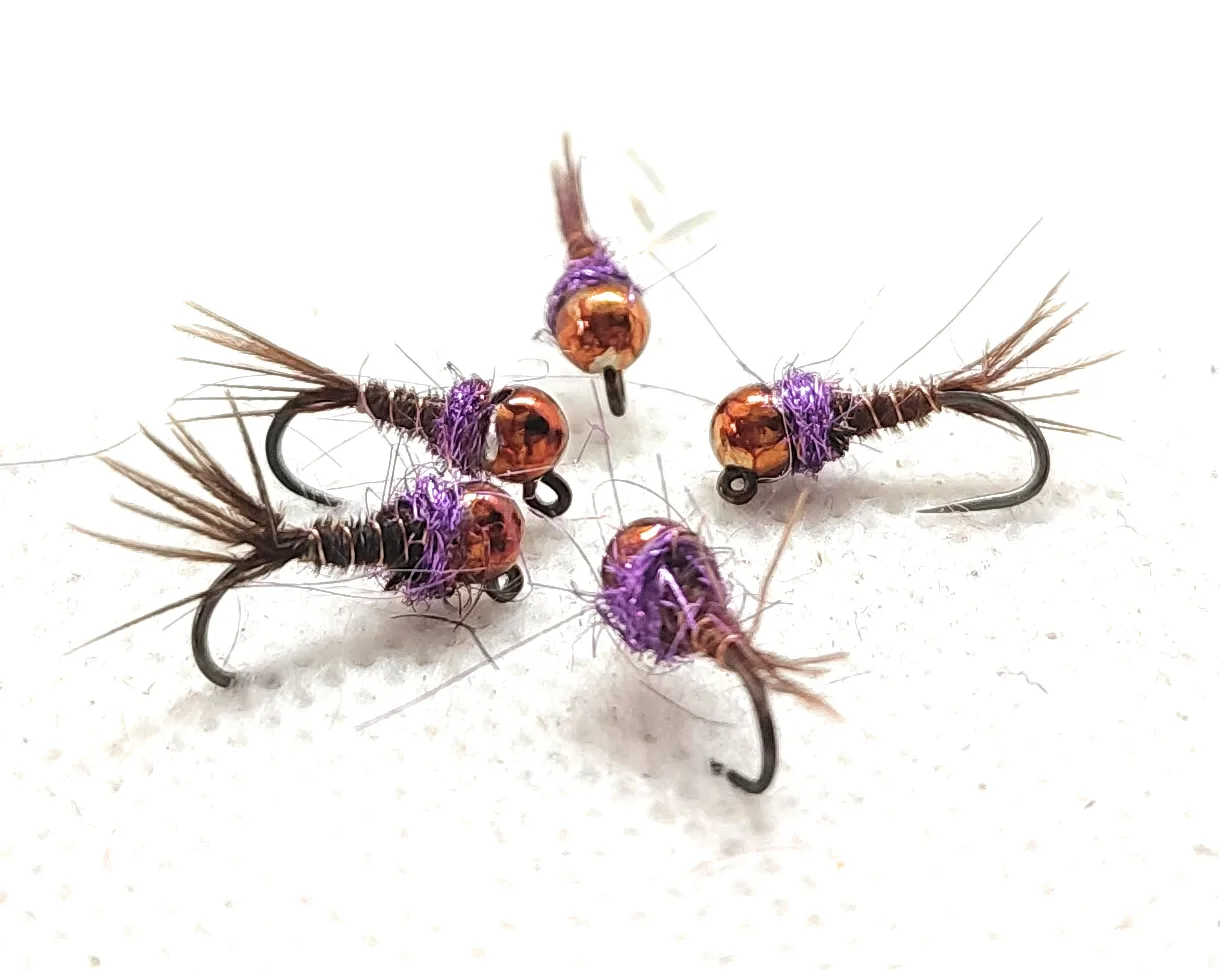 Pheasant & Violet Brown Head   Jig   Nymph <p> 3 artificiali. – featured
