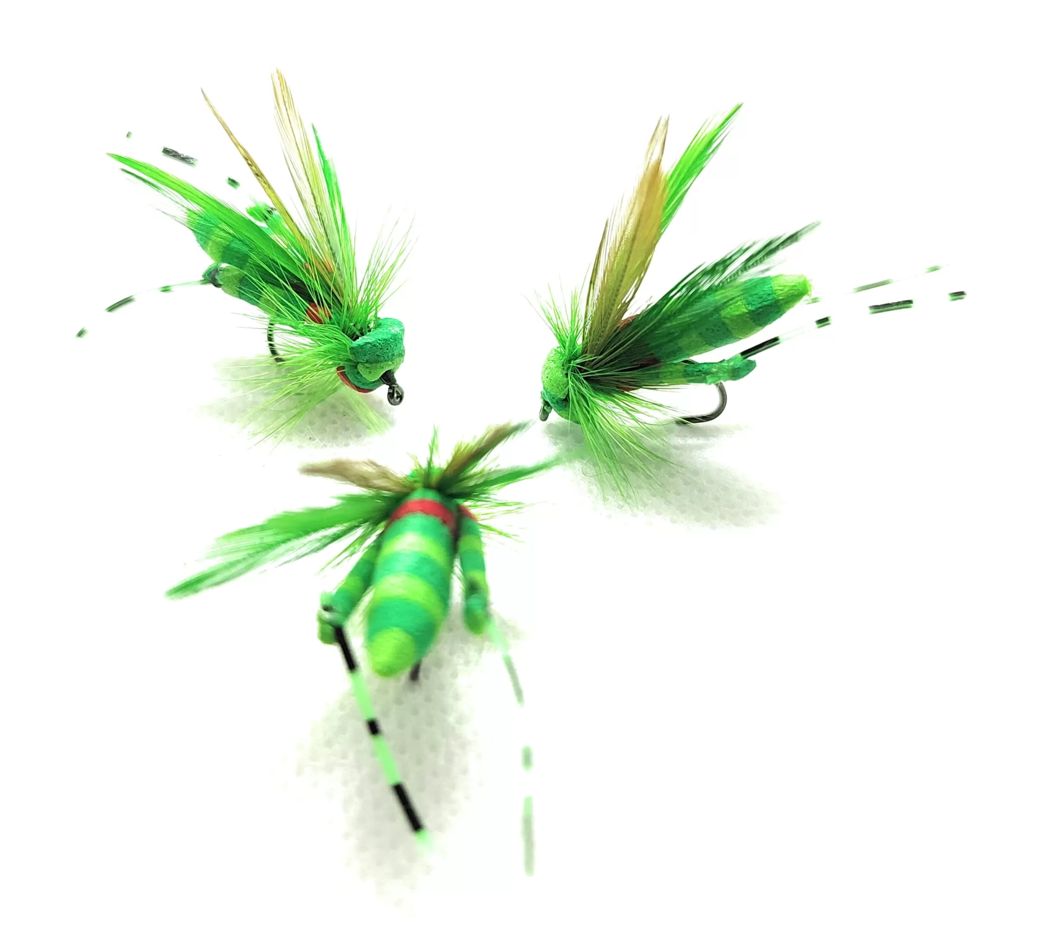Foam Hopper Green Terrestrial <p> 3 artificiali. – featured