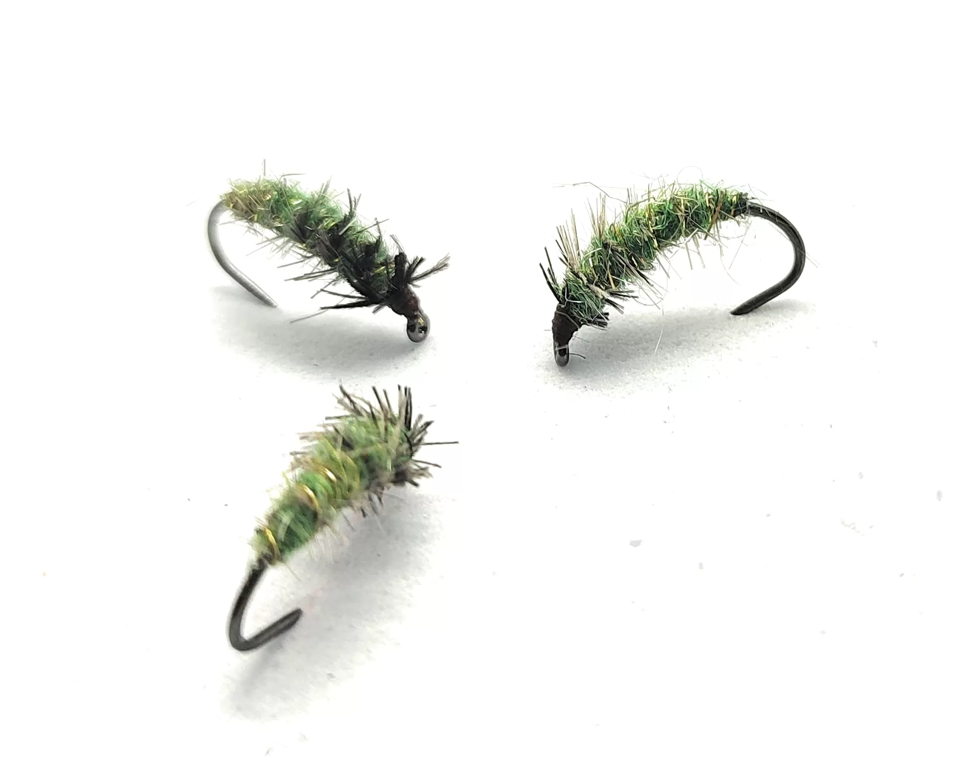 Phriganea Larvae Olive <p> 3 artificiali. – featured