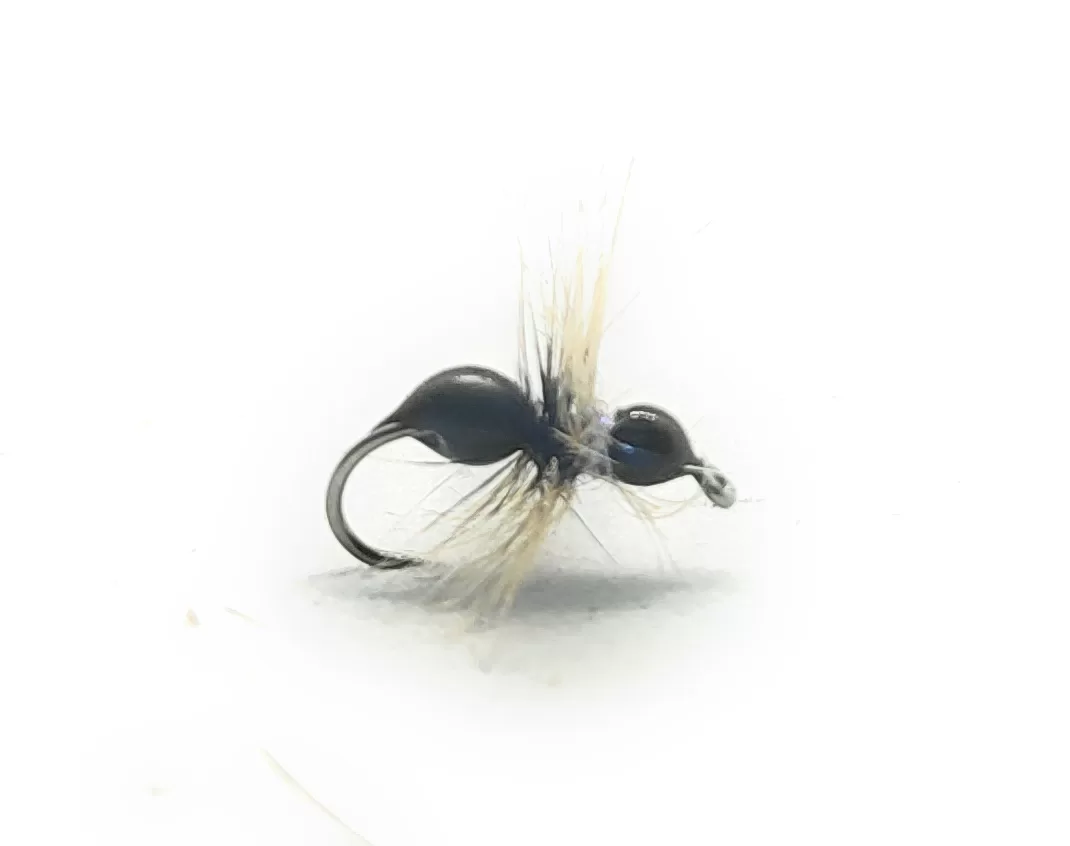 Simple Ant Black & Badger Dry Fly <p> 3 artificiali. – featured