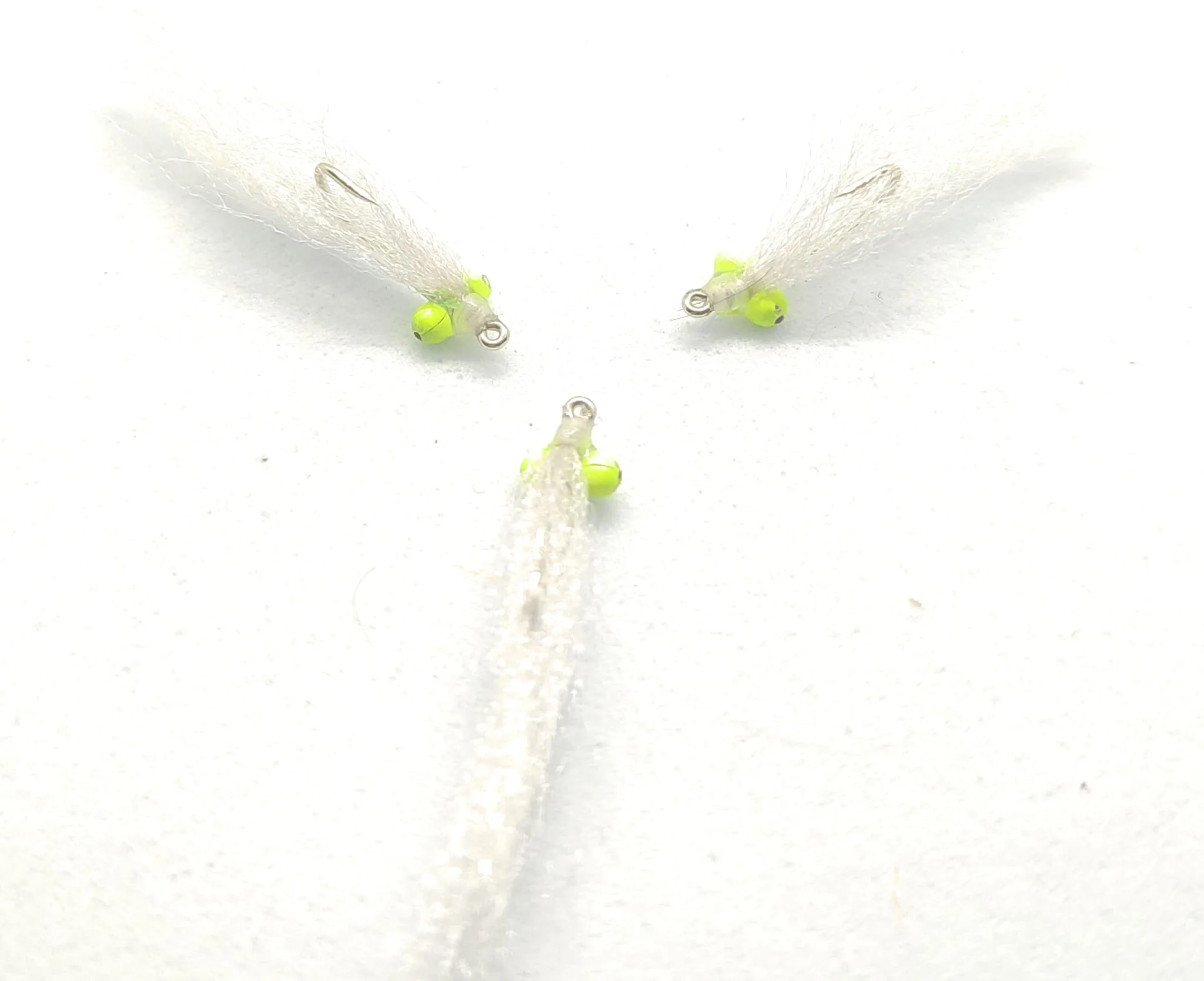 Synthetic Clouser Minnow Total White Saltwater Fly <p> 3 artificiali. – featured