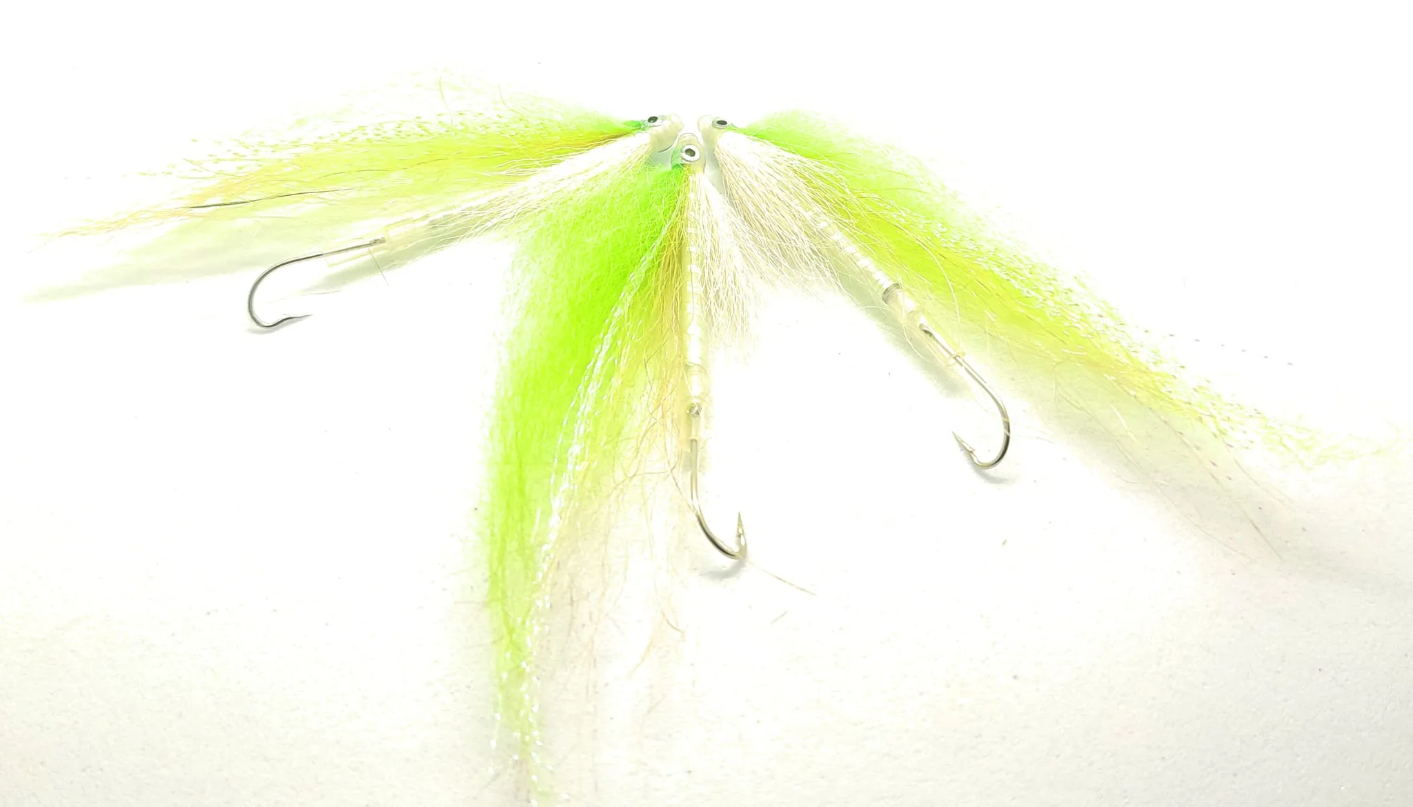Tube Fly Bluefish Special Tan/Chartreuse Saltwater Fly <p> 1 artificiali. – featured